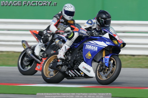 2010-06-26 Misano 0157 Rio - Superstock 1000 - Free Practice - Loris Baz - Yamaha YZF R1